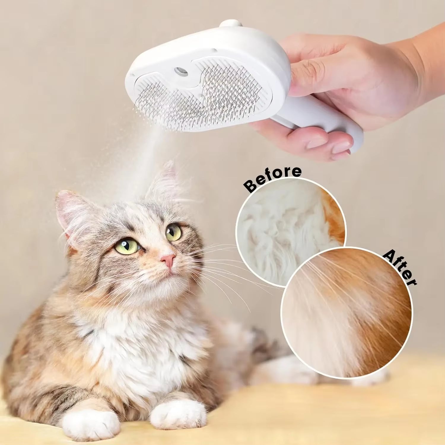Cat Steam Brush Steamy Dog Brush 3 in 1 Electric Spray Cat Hair Brushes for Massage Pet Grooming Comb Hair Removal Combs